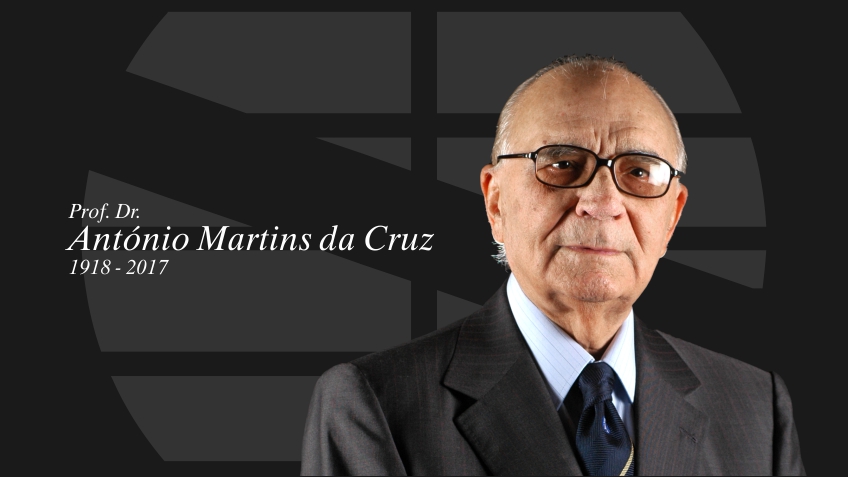 Falecimento do Prof. Dr. António Martins da Cruz